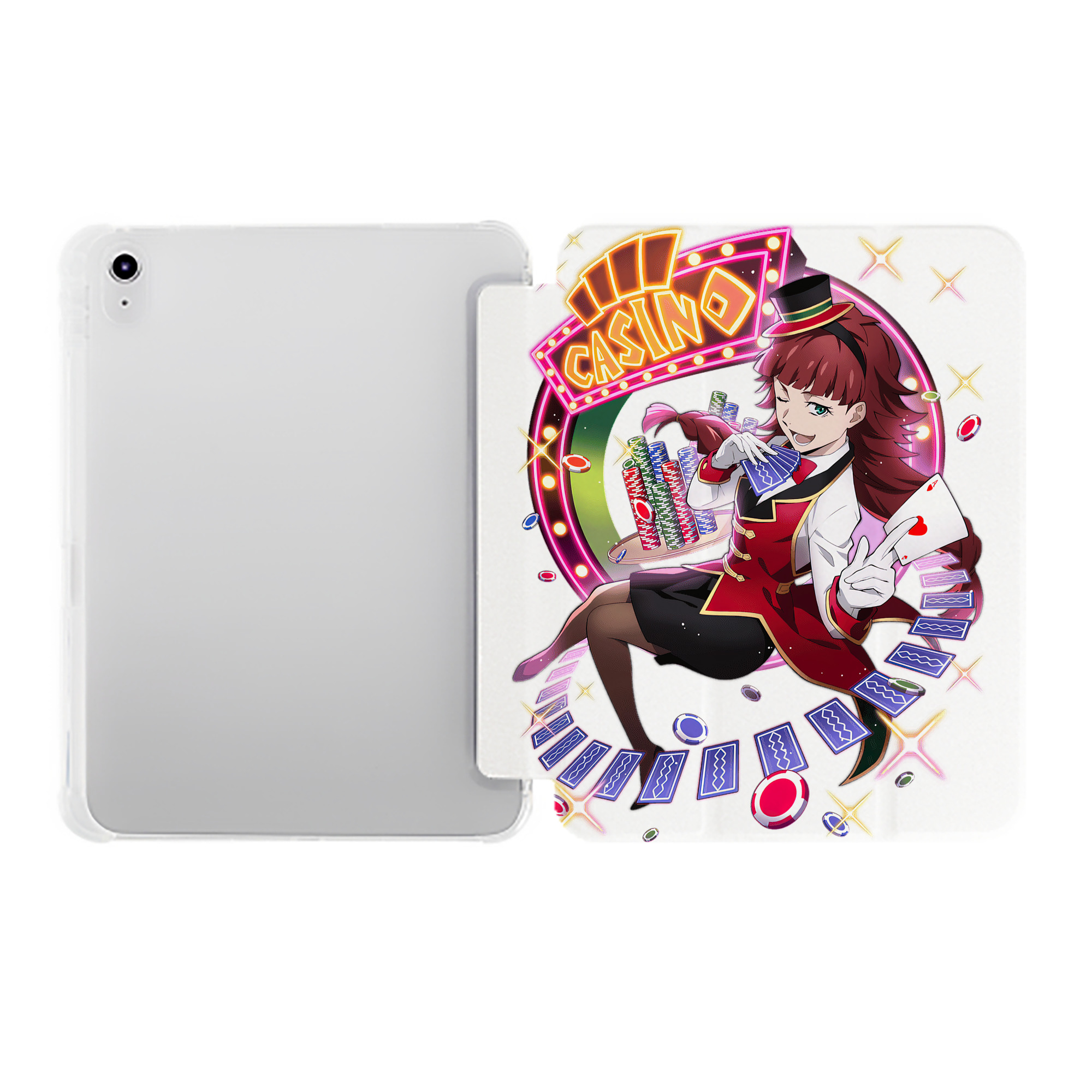 （画像用） 文豪ストレイドッグス Bungo Stray Dogs IPad ケース ペン収納付き 三つ折りスタンド PUレザー×シリコン 対応機種9.5/10.5/10.9インチ